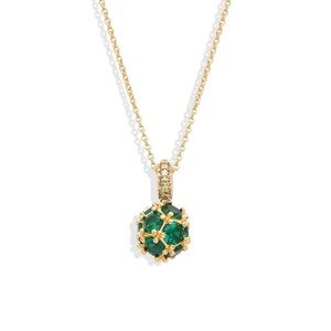 Green ball pendant necklace